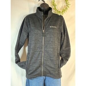 Columbia Womens XS Full‎ Zip Fleece Jacket Gray Athletic Warm Comfy Outdoor